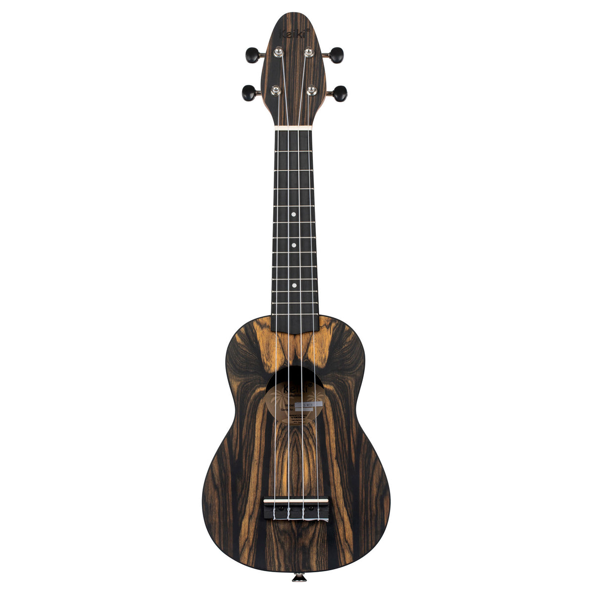 Keiki-Sopran-Ukulele aus Ebenholz