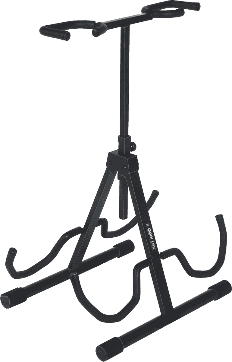 QL694 UNIVERSAL DOUBLE GUITAR STAND BLACK