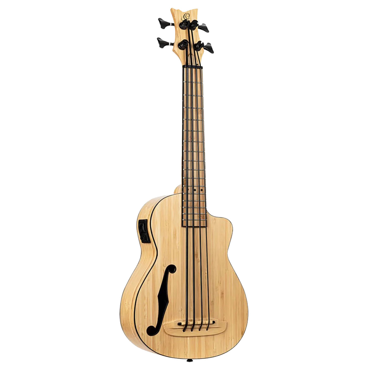 Bass-Ukulele aus massivem Bambus EQ