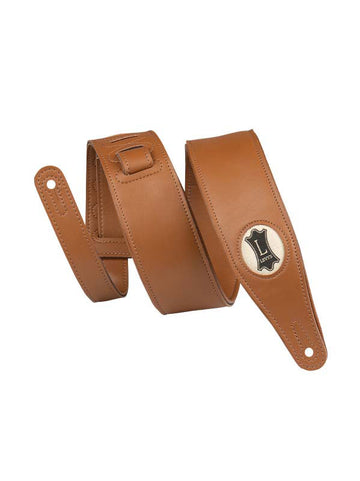 VEGAN LEATHER STRAP WITH LEVY'S LOGO IN HEMP 6,4 CM - TAN