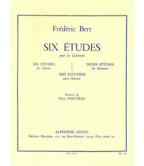 Berr Frederic - Sechs Etüden für Klarinette