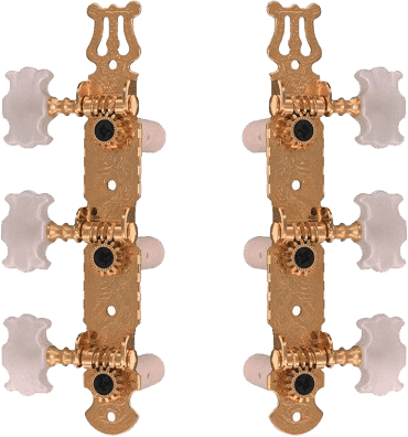 Yellow Parts 6 Mechaniken für Klassische Gitarre Vergoldet