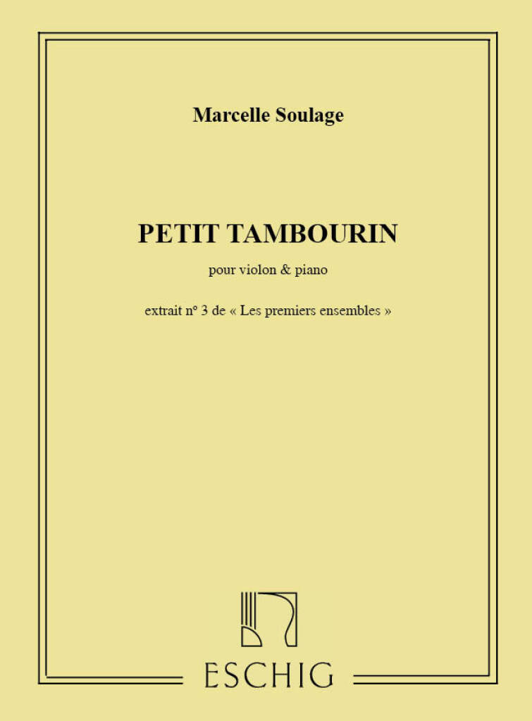 Soulage Marcelle - Petit Tambourin - Violon & Piano