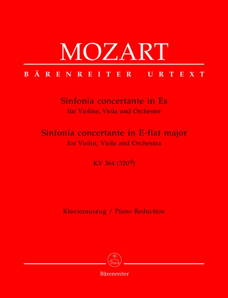 MOZART W.A. - MOZART W.A. - SINFONIA CONCERTANTE IN ES KV 364 (320D) - VIOLINE VIOLA KLAVIER