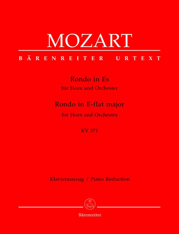 MOZART W.A. - RONDO IN ES FUR HORN UND ORCHESTER KV 371 - HORN KLAVIER