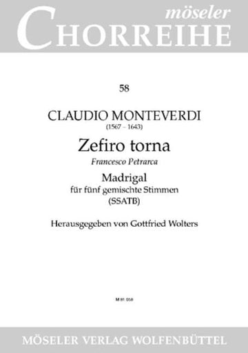 Monteverdi C. - Zefiro Torna - Mixed Choir (ssatb)