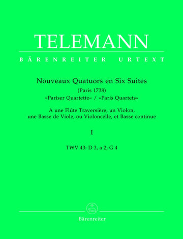 Telemann G.P. - Nouveaux Quatuors En 6 Suites Paris Quets Vol.1 - Flute, Violon, Viole De Gambe