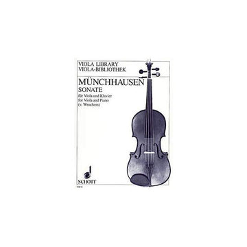 MNCHHAUSEN AUGUST BARON VON - SONATA C MAJOR OP. 10 - VIOLA AND PIANO