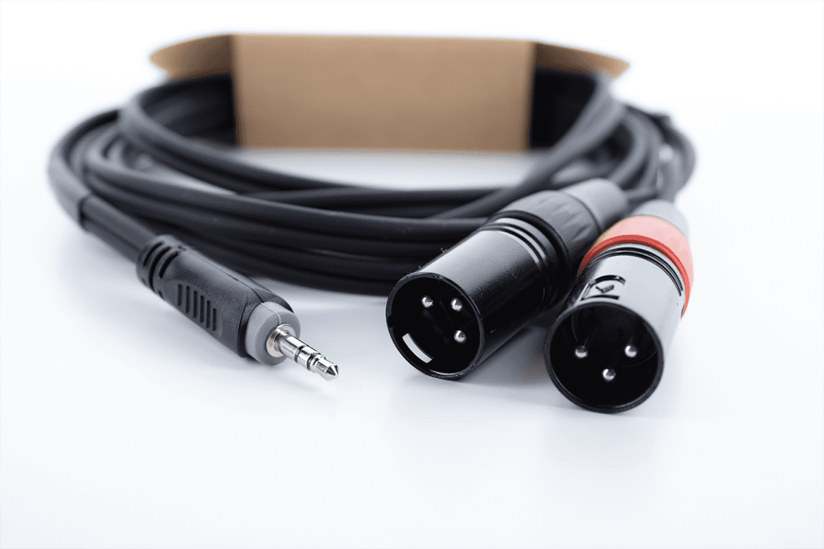 Y-Kabel Stereo-Mini-Klinke / 2 XLR Männlich 1,5 M