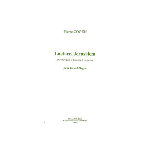 Cogen - Laetare Jerusalem - Orgue