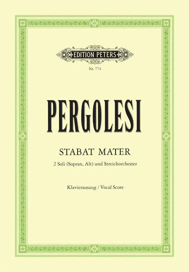 PERGOLESI GIOVANNI BATTISTA - STABAT MATER - MIXED CHOIR (PER 10 MINIMUM)