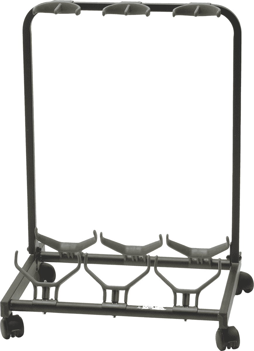 GS430 3-GUITAR STAND WITH WHEELS BLACK