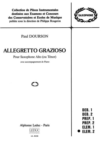 DOURSON - ALLEGRETTO GRAZIOSO - SAXOPHONE,PIANO (COLL.ROUGERON)