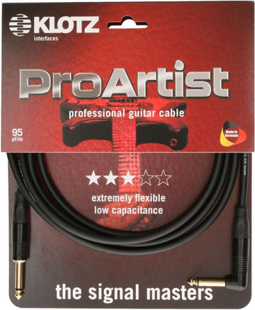 Pro Artist Instrumentenkabel 4,5M Mono-Klinke - Abgewinkelte Mono-Klinke
