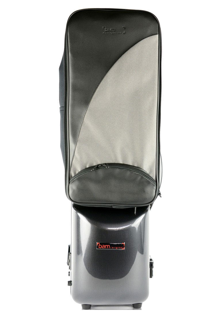 Bassklarinetten-Etui in C Hightech + Etui 2 Klarinetten B/A - Schwarz Carbon