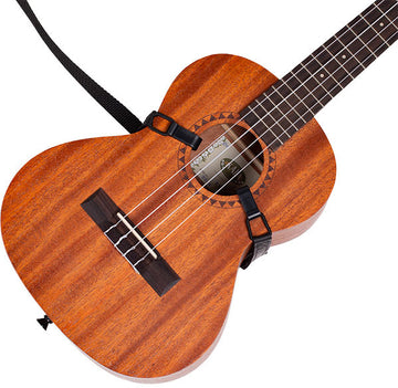 Ukulele-Gurt Mit Haken - Schwarz