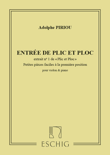 PIRIOU - PLIC ET PLOC N 1 - VIOLON ET PIANO