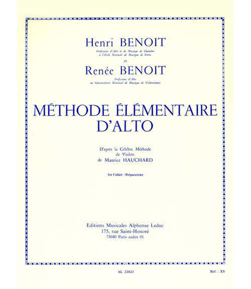 Benoit Henri & Renee - Methode Elementaire D'alto Vol.1
