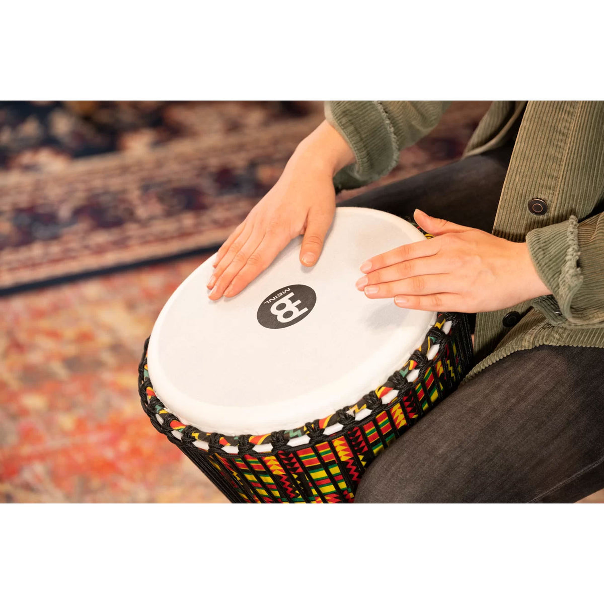 PERCUSSION 12" ROPE TUNED TRAVEL SERIES DJEMBE SYNTHETIC HEAD (PATENTED) SIMBRA