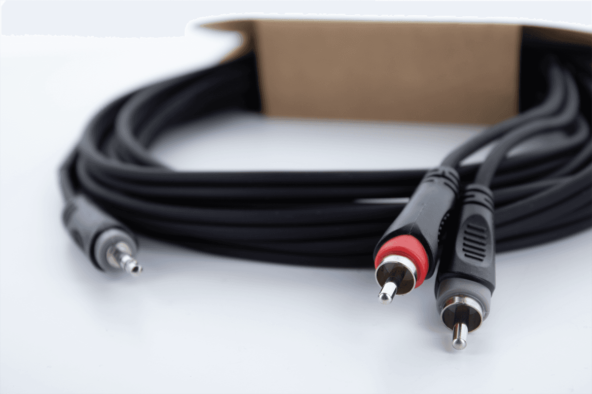 Y-Kabel Splitter Stereo-Miniklinke / 2 RCA 1 M