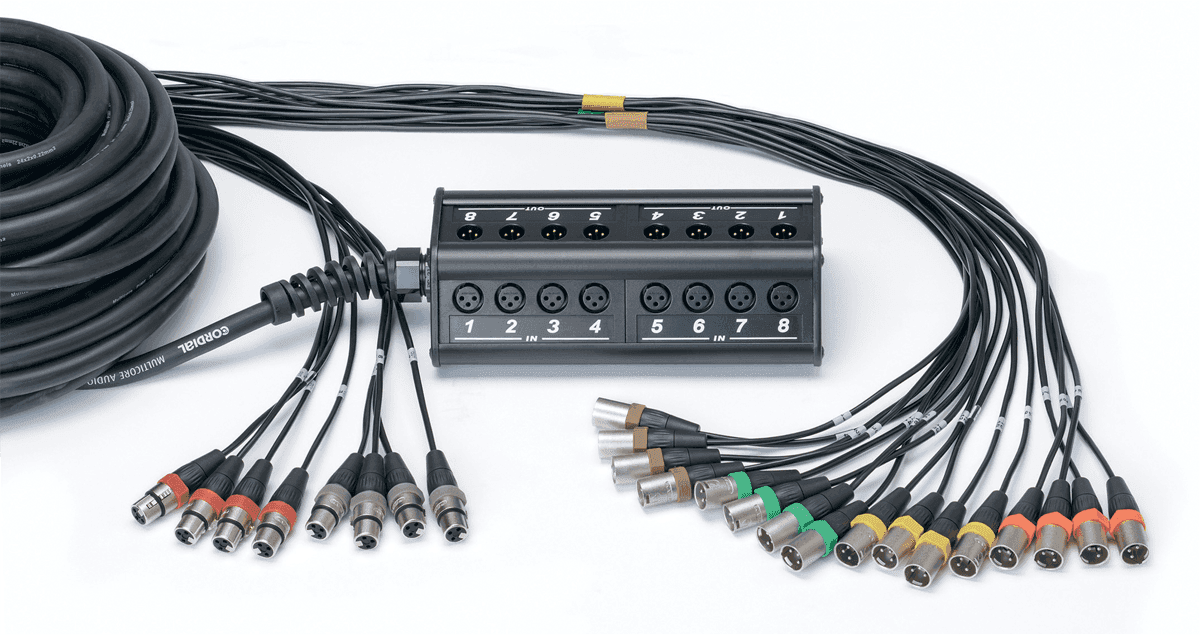 Cordial Stagebox 16 Eingänge 8 Ausgänge XLR-Kabel 30 M