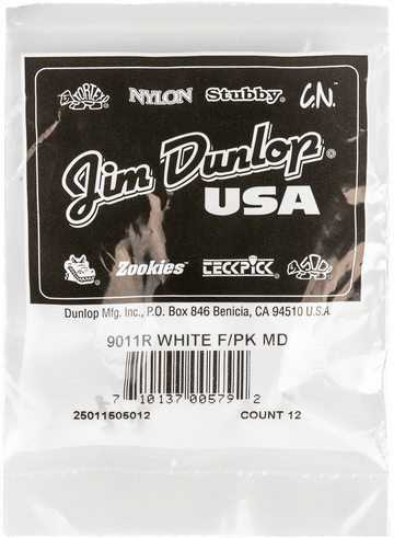 12 x Fingerpicks Medium White