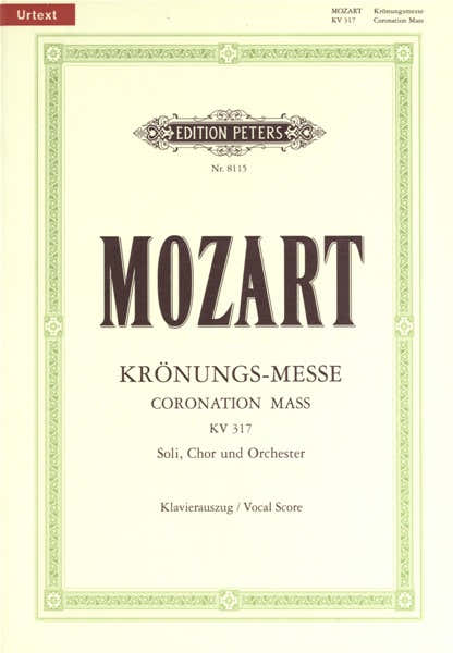 MOZART WOLFGANG AMADEUS - CORONATION MASS C K.317 - VOCAL SCORE (PER 10 MINIMUM)
