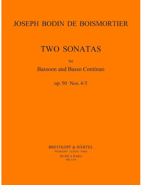 Boismortier - Sonaten In D-moll Und C-moll Op. 50/4-5 Op - Bassoon et Basso Continuo