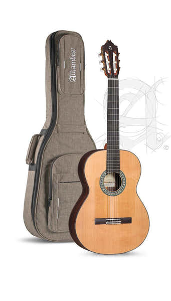 Alhambra Conservatoire 5FP Op Piñana Flamenco + 9738 25mm Tasche