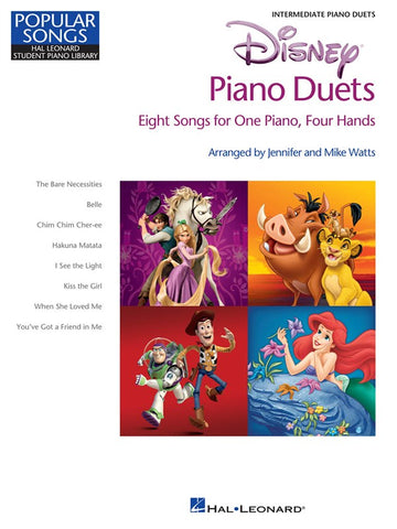 DISNEY PIANO DUETS EIGHT SONGS FOR ONE PIANO FOUR HANDS - PIANO DUET