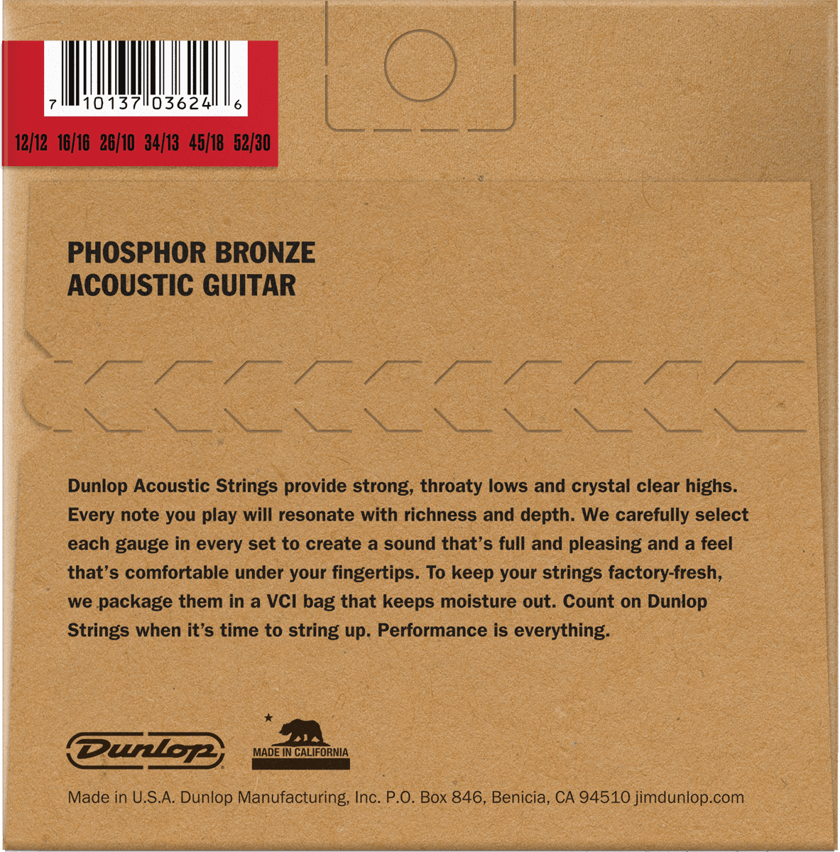 DAP1252J PHOSPHOR BRONZE MEDIUM 12C 12-30