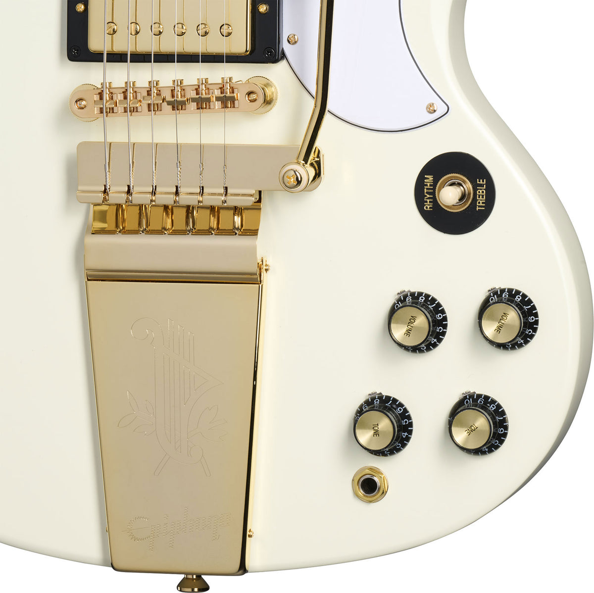 Les Paul SG Custom 1963 Maestro Vibrola Klassisches Weiß IBGCSO