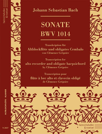 Bach J.S. - Sonate BWV 1014 - Altblockflöte & obligates Cembalo (clemence Gregoire)