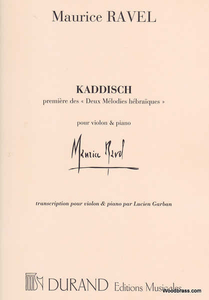 RAVEL M. - KADDISCH - VIOLON ET PIANO