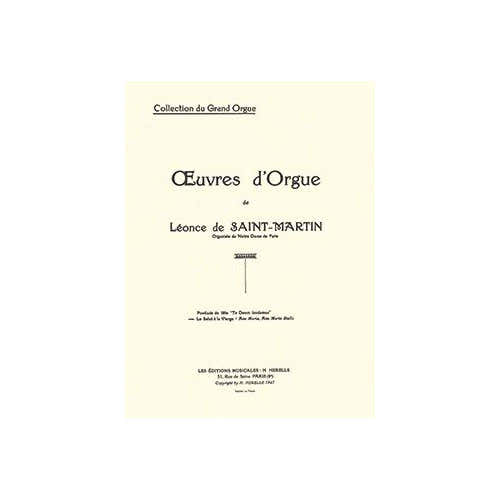 Saintmartin - Salut À La Vierge Op.34 - Orgue