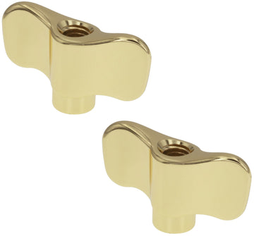 WN8-4 - Cymbal Wing Nut M8 (x2) - Brass