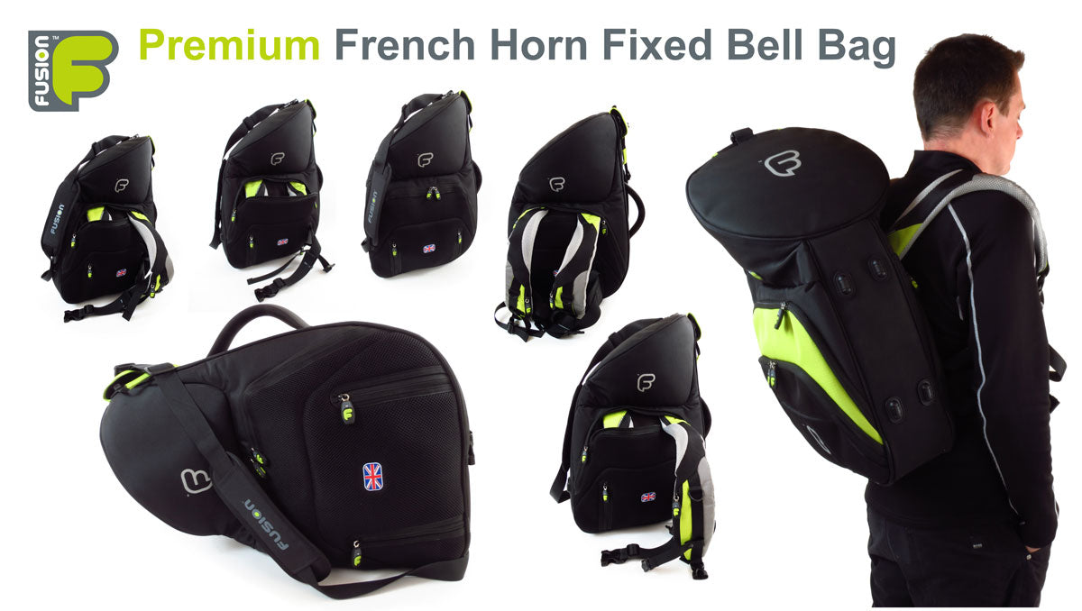 Premium Black/Green Horn (Fixed Bell) Case