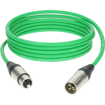 M1 MIC CABLE GREEN 7,5M XLR 3P. F/M NEUTRIK