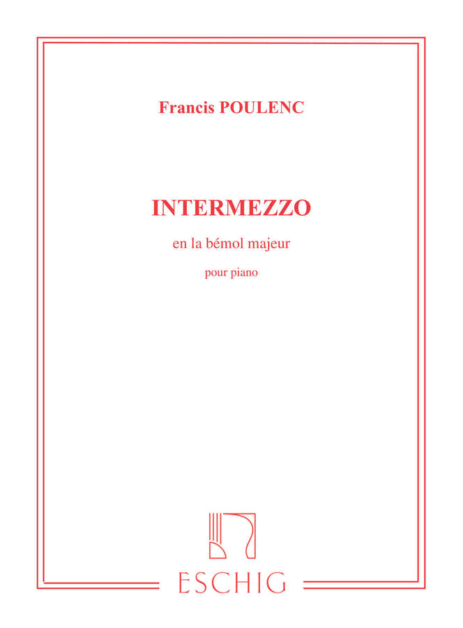 POULENC F. - Intermezzo in As-Dur - Klavier