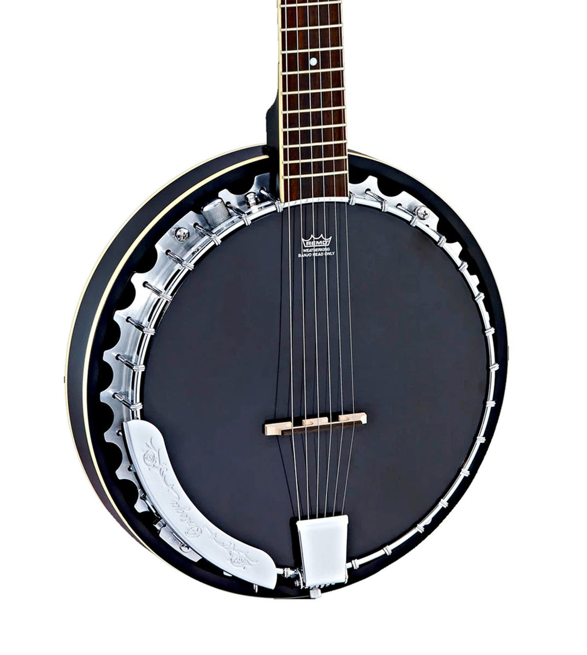 Banjo 6-saitig Elektro Schwarz