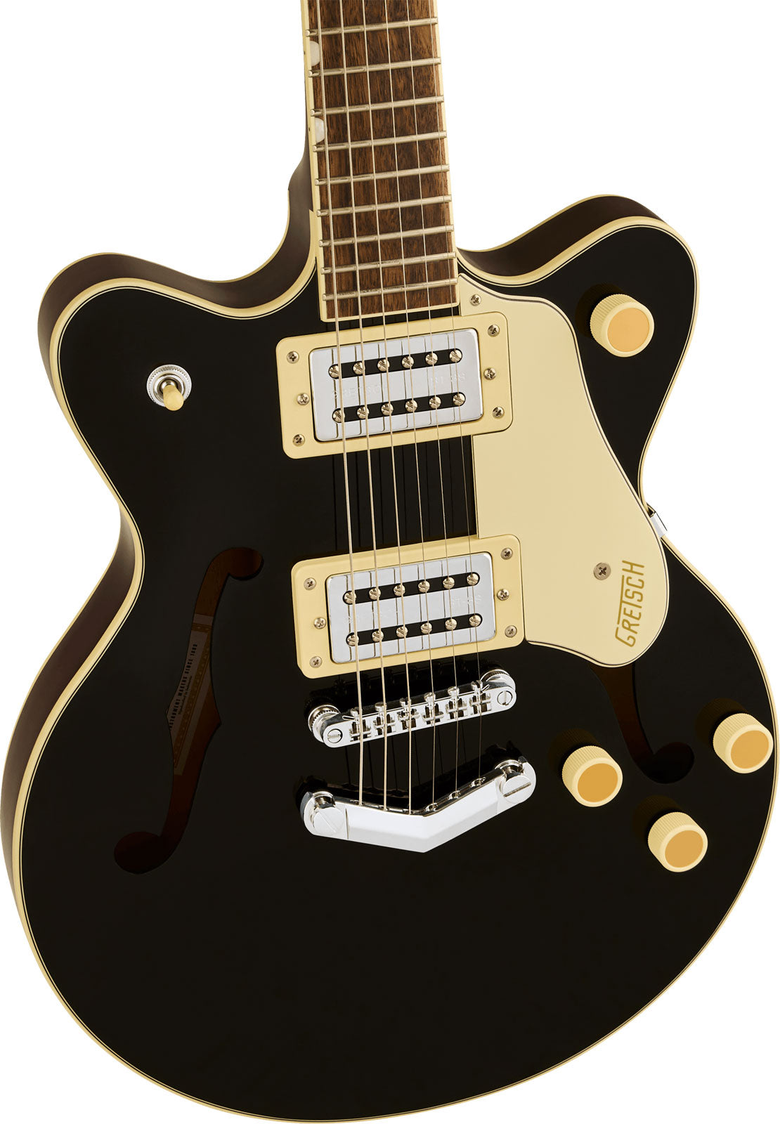 G2655 Streamliner Center Block Jr. Doppel-Cutaway mit V-Stoptail LRL Schwarz