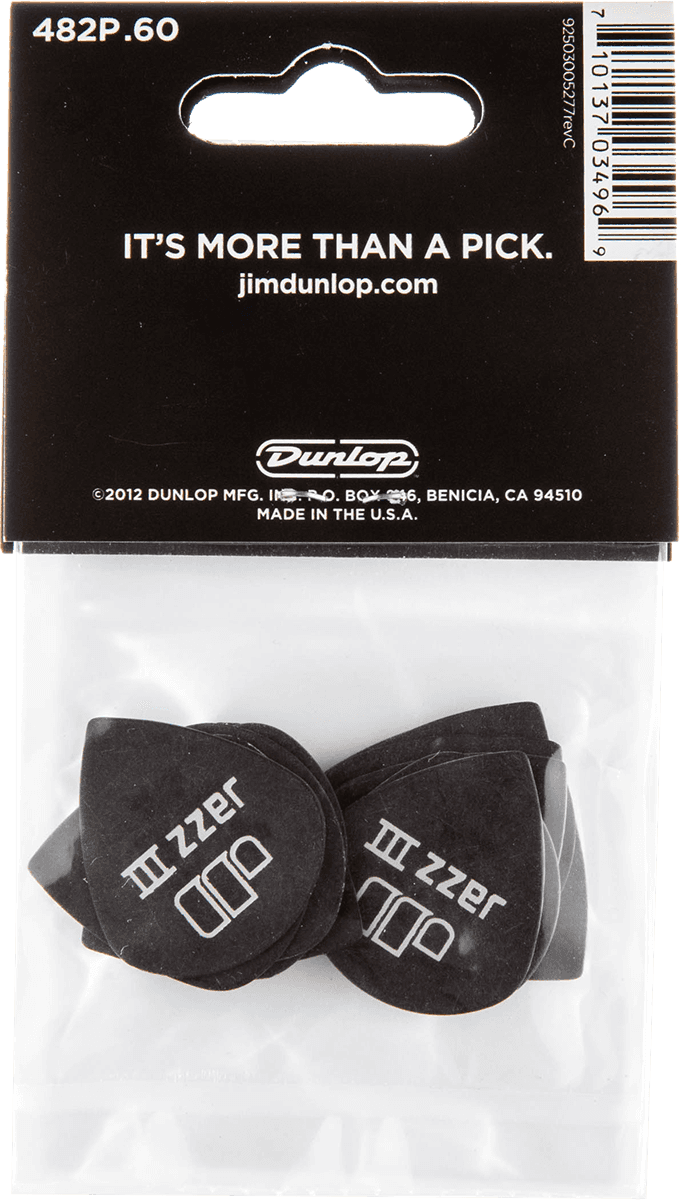 12 x 0,60mm Tortex Pitch Black Jazz III