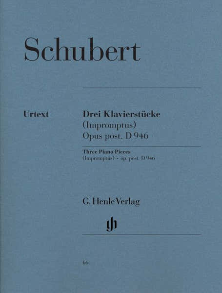 Schubert F. - 3 Piano Pieces - Impromptus - D 946 Posthumous