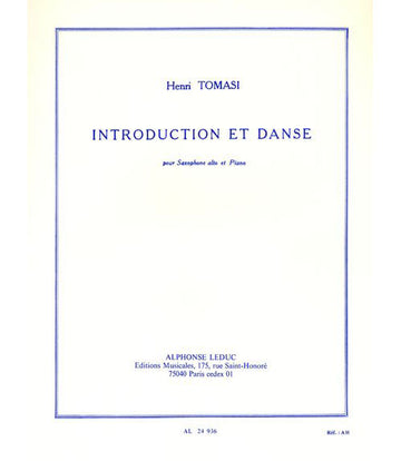 Tomasi Henri - Introduction et Danse - Sax Alto / Piano
