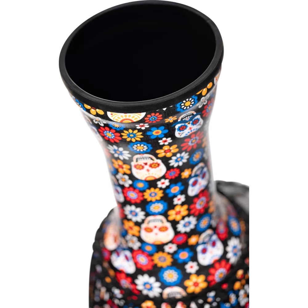 PERCUSSION 12" ROPE TUNED TRAVEL SERIES DJEMBE SYNTHETIC HEAD (PATENTED) DAY OF THE DEAD