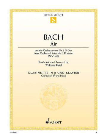 Bach - Air BWV 1068 - Clarinette In BB et Piano