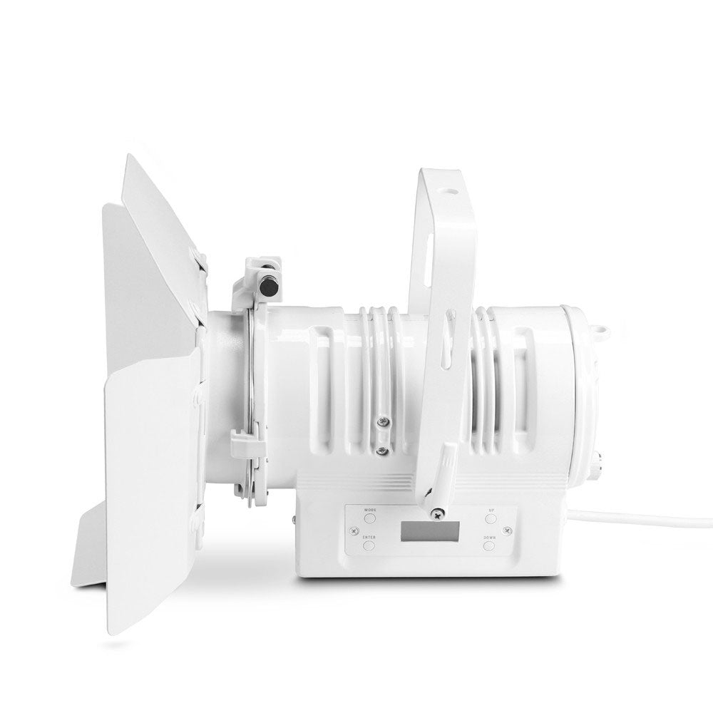TS 40 WW WH - THEATER SPOTLIGHT MIT CONVEX CONVEX-OBJEKTIV UND 40 W WARM WEISSER LED WEISSES GEHUS