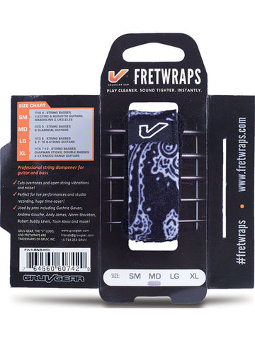 FretWraps Schwarzes Bandana - Groß
