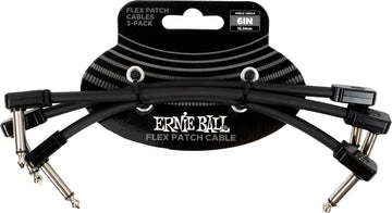 PATCH CABLE FLEX 15CM - PACK 3 BLACK