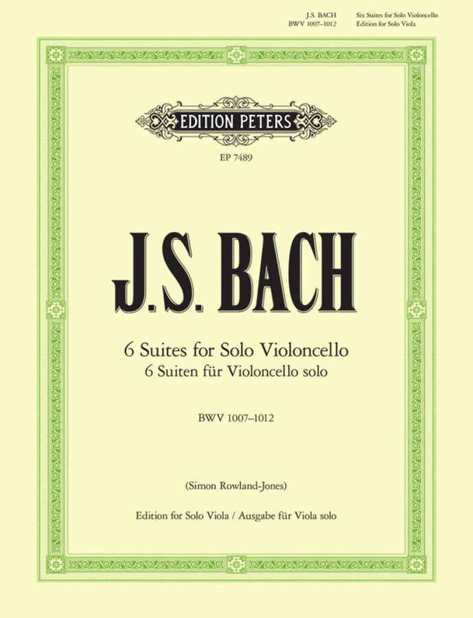 BACH J. S. - SUITEN FUR CELLO - TRANSCRIPTION POUR ALTO